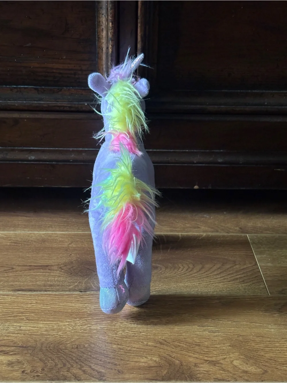 Lilac Unicorn Plush with Rainbow Mane - Kids Stuffed Animal